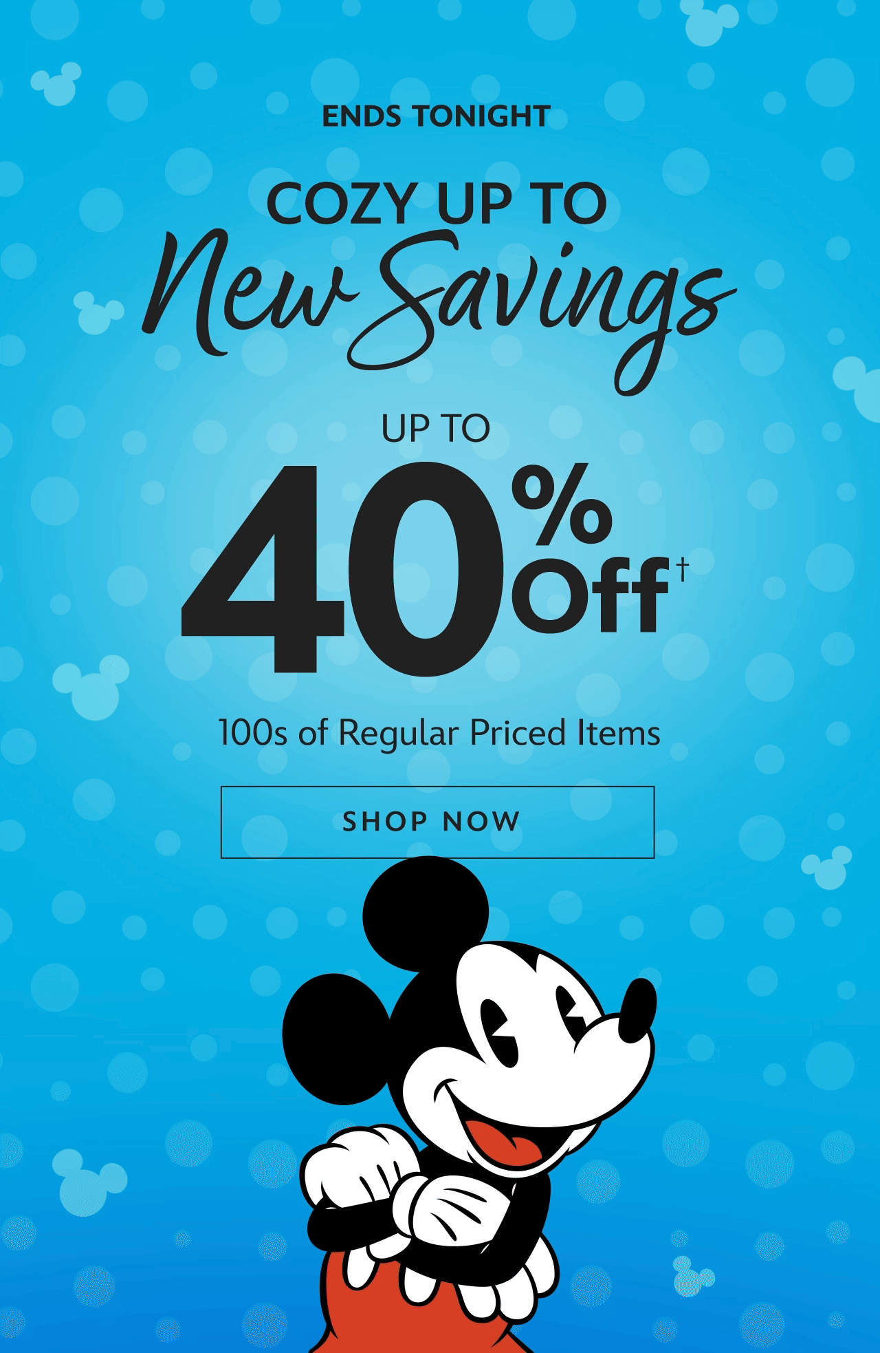 Ends Tonight. Cozy Up to New Savings. Up to 40% Off. 100s of Regular Priced Items. | Shop Now
