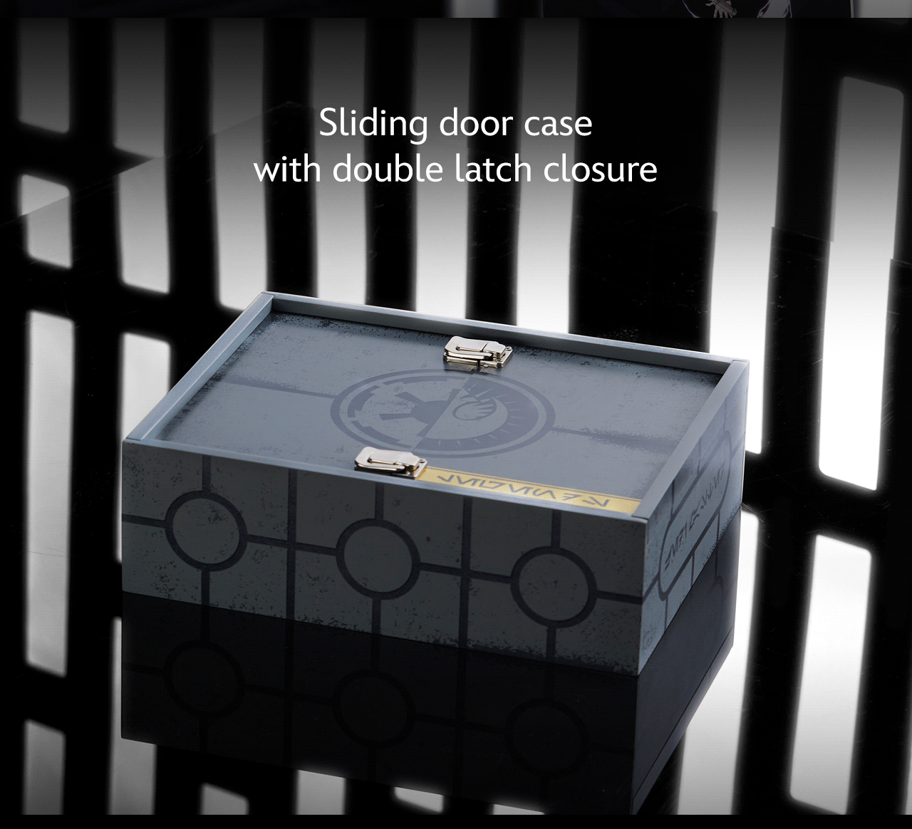 Sliding door case with double latch closure | Shop Now