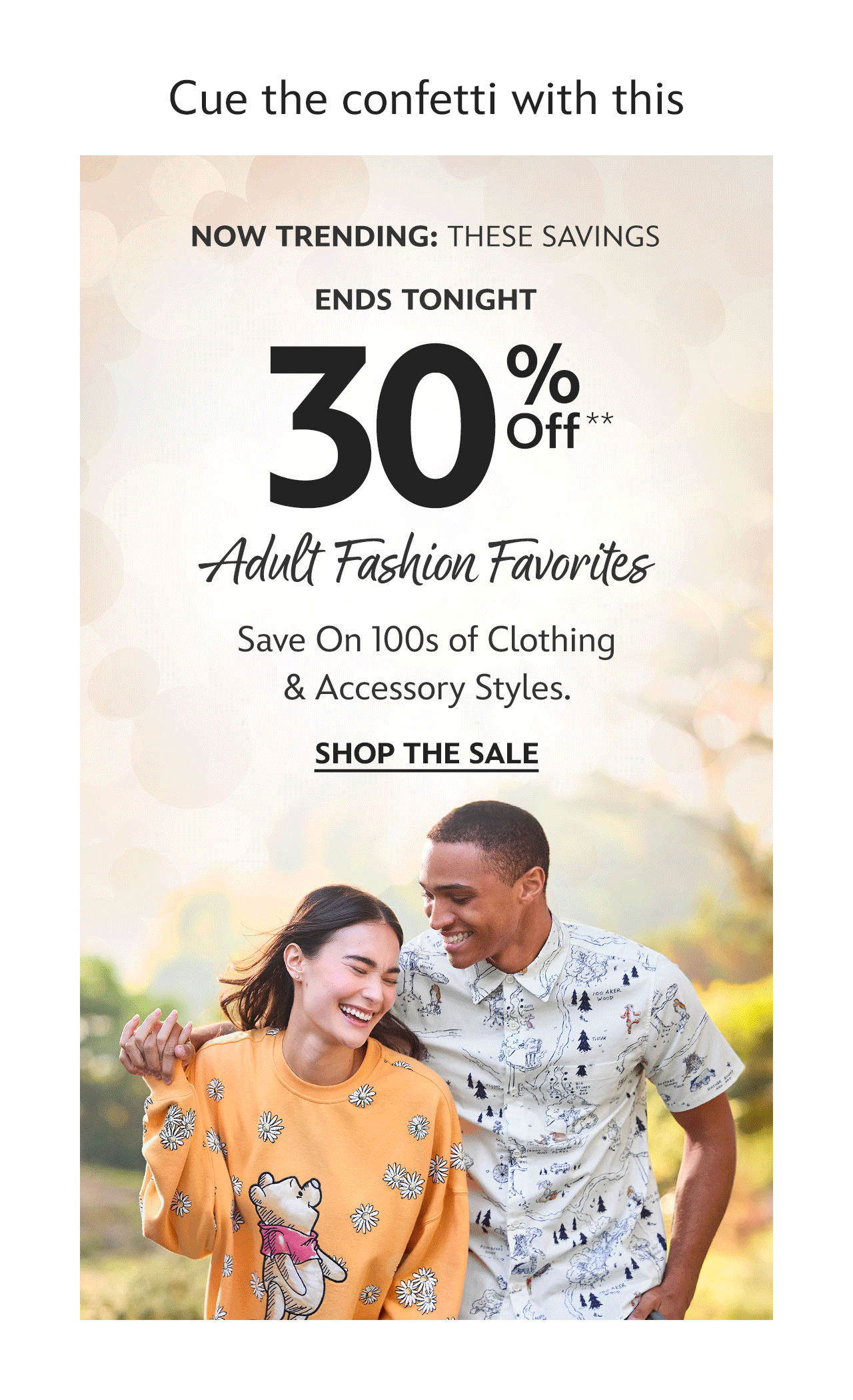 30% Off Adult Fashion Favorites