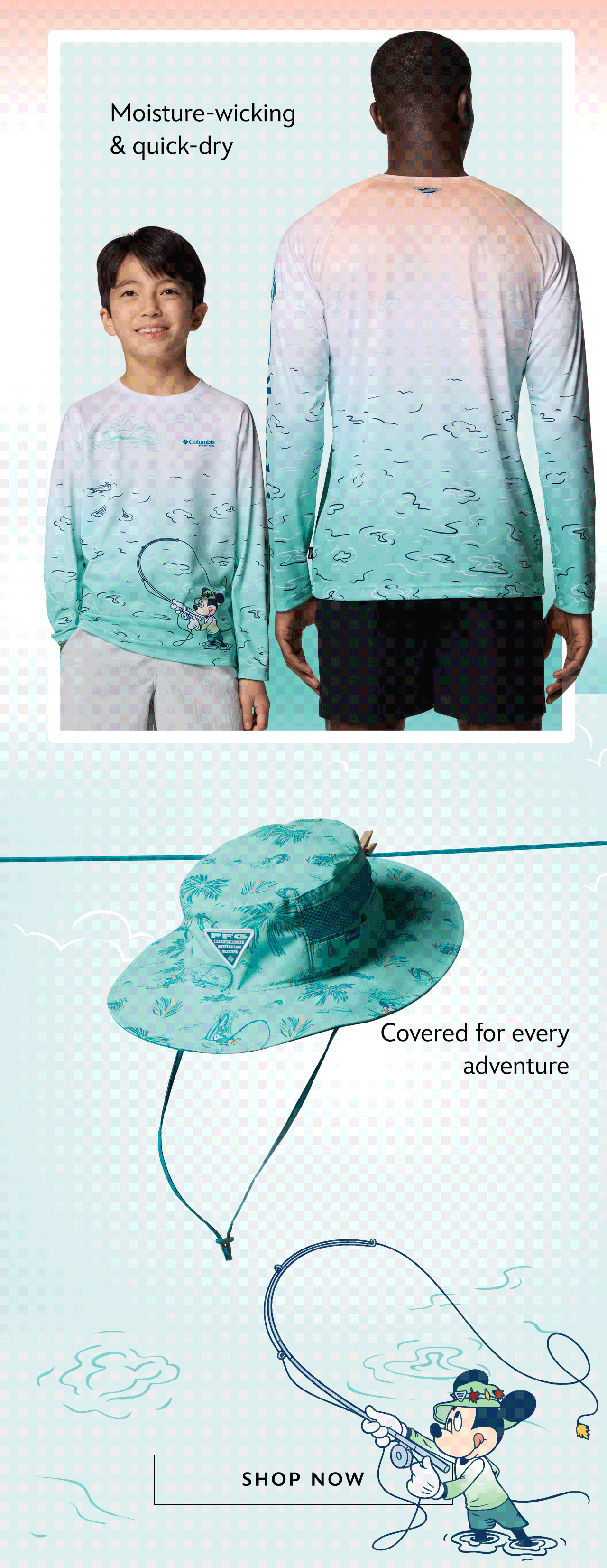 Moisture-wicking & quick-dry. Covered for every adventure | Shop Now