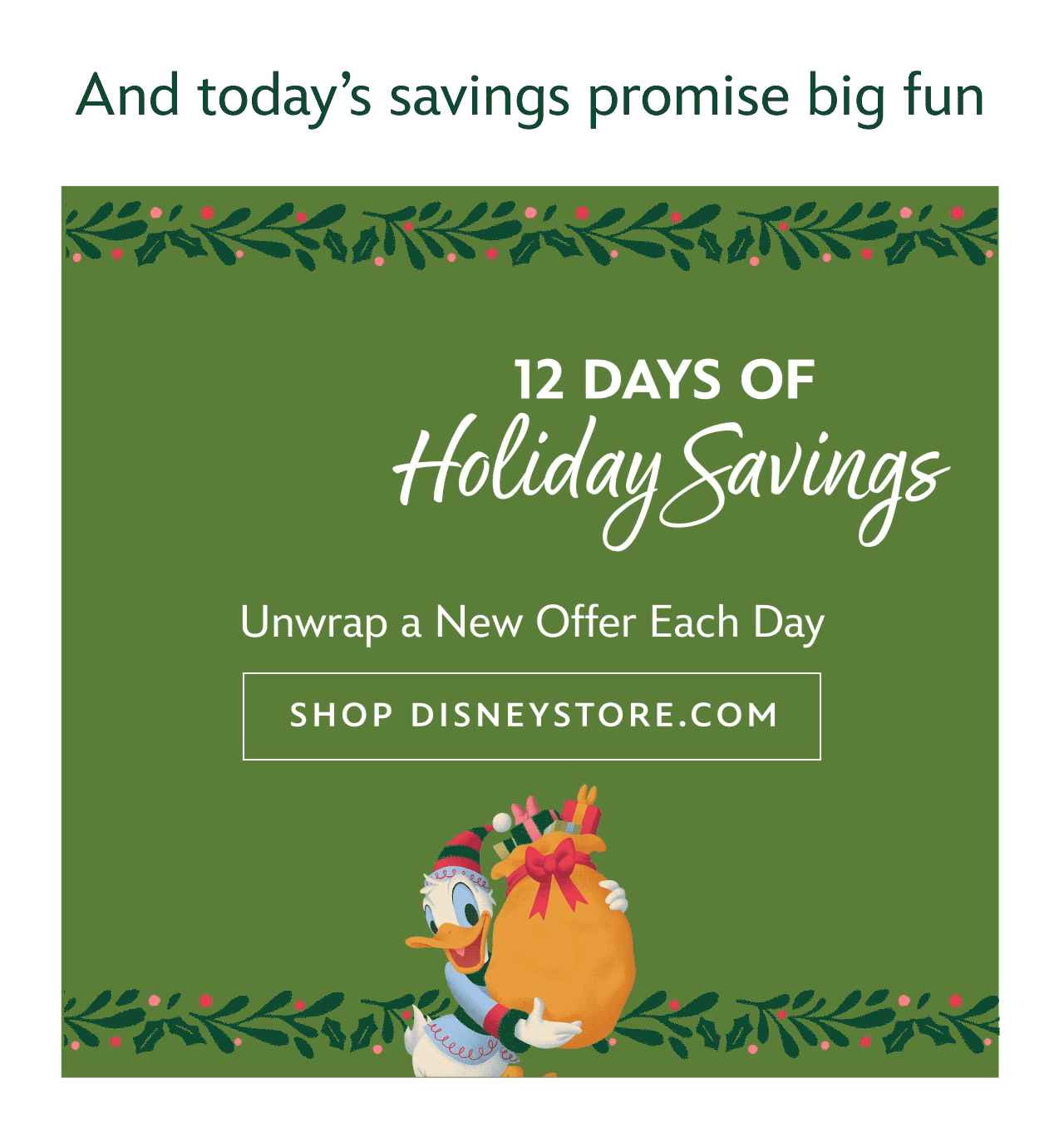 And today's savings promises big fun | 12 Days of Holiday Savings - Day 6 | Unwrap a New Offer Each Day | Shop Disneystore.com