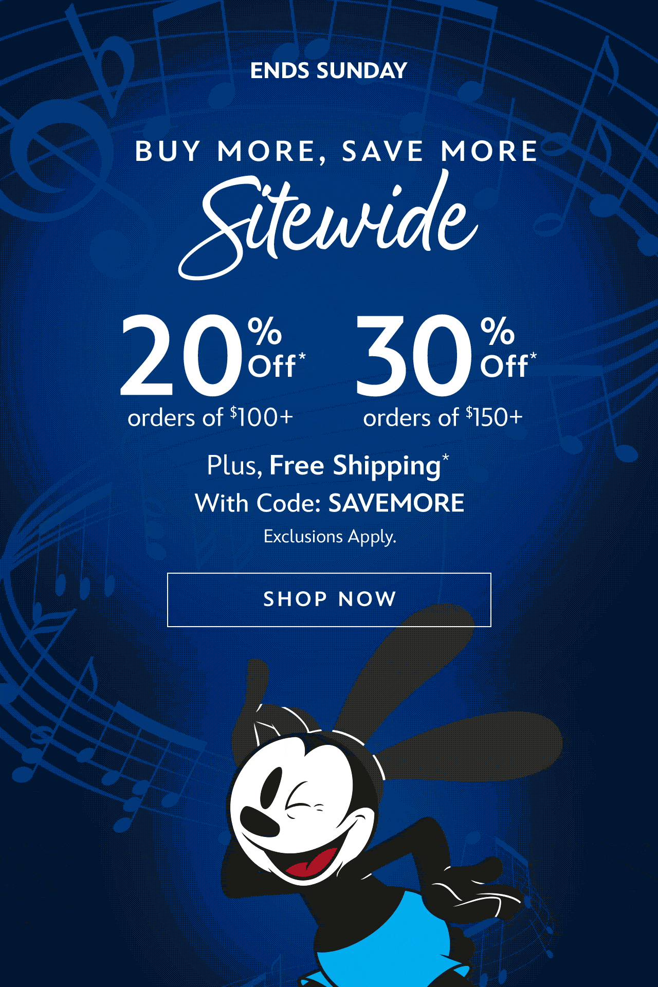 Ends Sunday | Buy More, Save More Sitewide | 30% Off Orders of $150+ | 20% Off Orders of $100+ | Plus, Free Shipping With Code: SAVEMORE | Exclusions Apply. | Shop Now