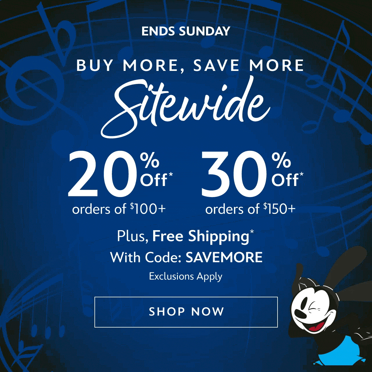 Ends Sunday | Buy More, Save More Sitewide | 30% Off Orders of $150+ | 20% Off Orders of $100+ | Plus, Free Shipping With Code: SAVEMORE | Exclusions Apply. | Shop Now