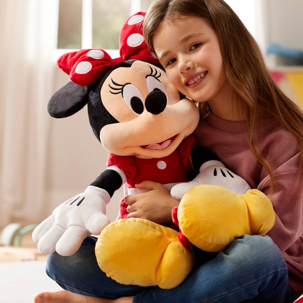 minnie mouse in red dress What color do you think suits the most? Red, Blue, or Pink, and why? : r/mickeymouse Dress Headband Crewneck Short sleeves Zipper closure Material Minnie Mouse Plush Red