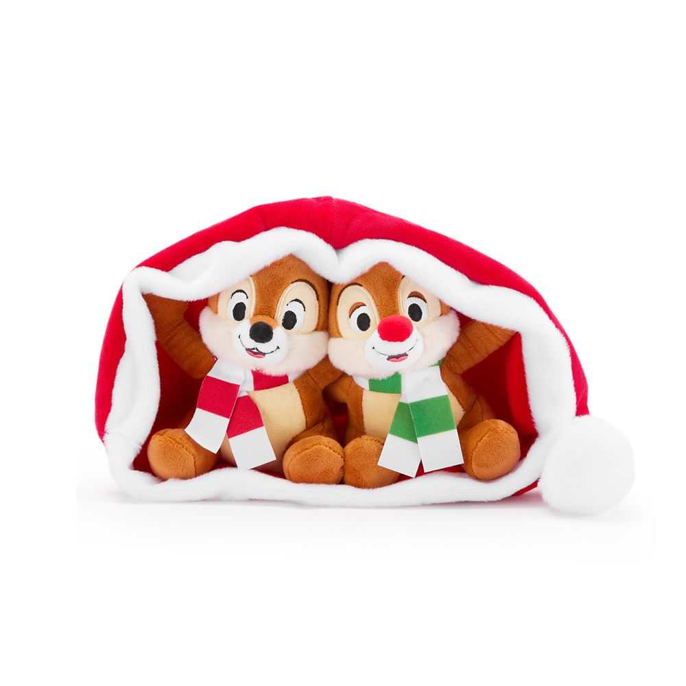 Chip n Dale Holiday Plush Set in Santa Hat 5 Official shopDisney