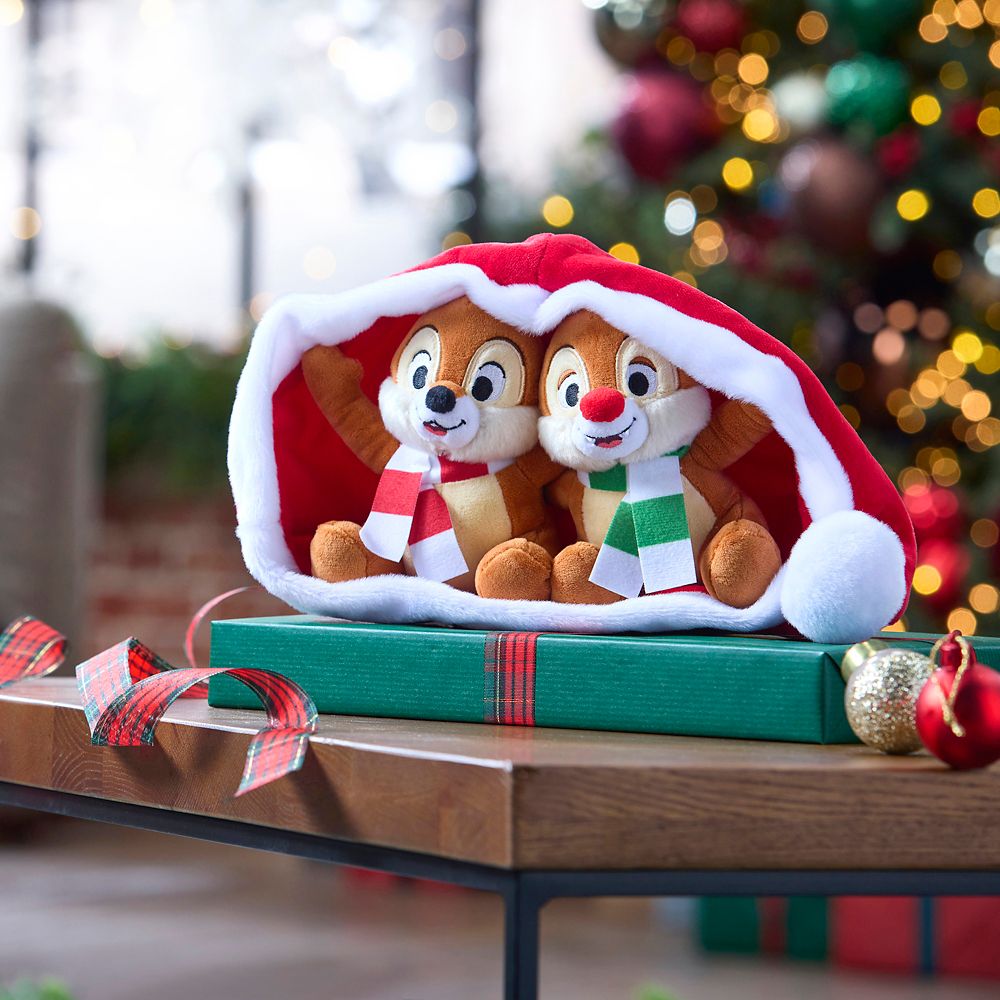 Chip 'n Dale Holiday Plush Set in Santa Hat &ndash; 5''