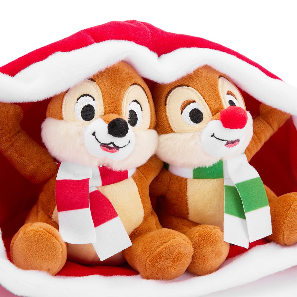 Chip 'n Dale Holiday Plush Set in Santa Hat &ndash; 5''