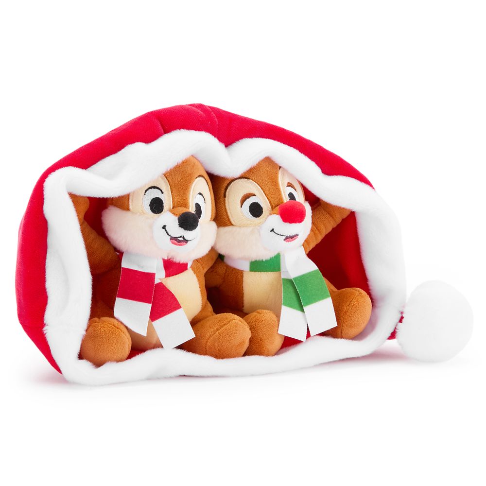 Chip 'n Dale Holiday Plush Set in Santa Hat &ndash; 5''