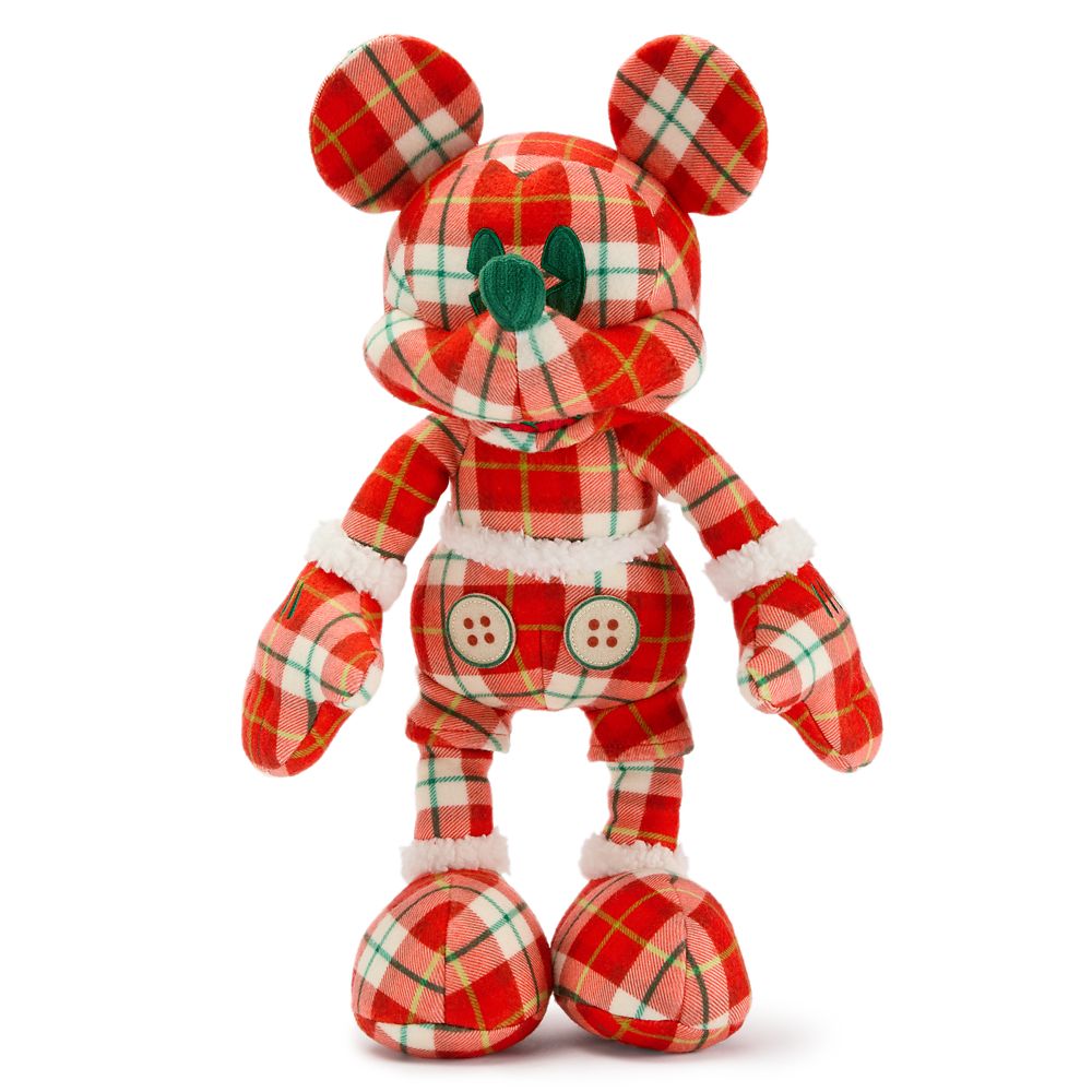 Mickey Mouse Holiday Plaid Plush &ndash; Disney&reg; Visa&reg; Cardmember Exclusive 2025 &ndash; 15''