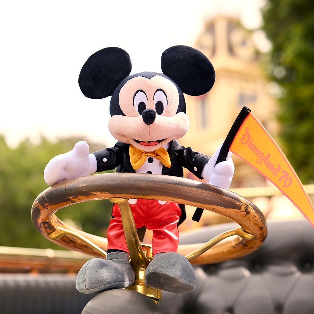 Mickey Mouse Plush &ndash; Disneyland 70th Anniversary &ndash; Small 14 1/2''