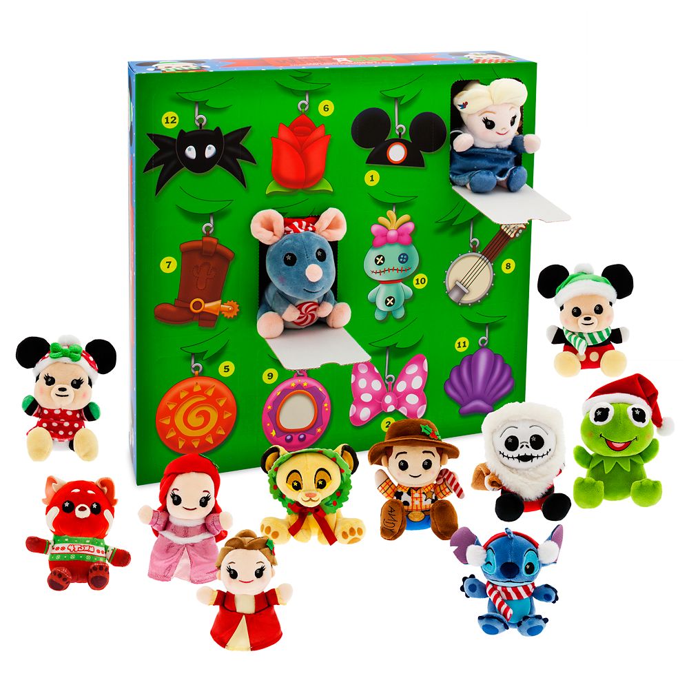 Disney Parks Wishables Plush Holiday Countdown Calendar Limited Release