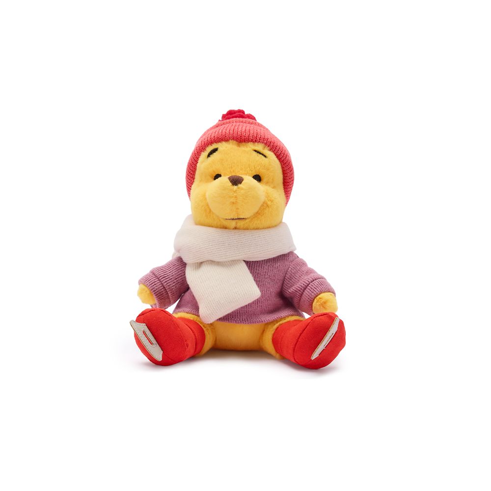 Winnie the Pooh Ice Skating Plush – 8 1/4'' – Disney Store Europe – Exclusive