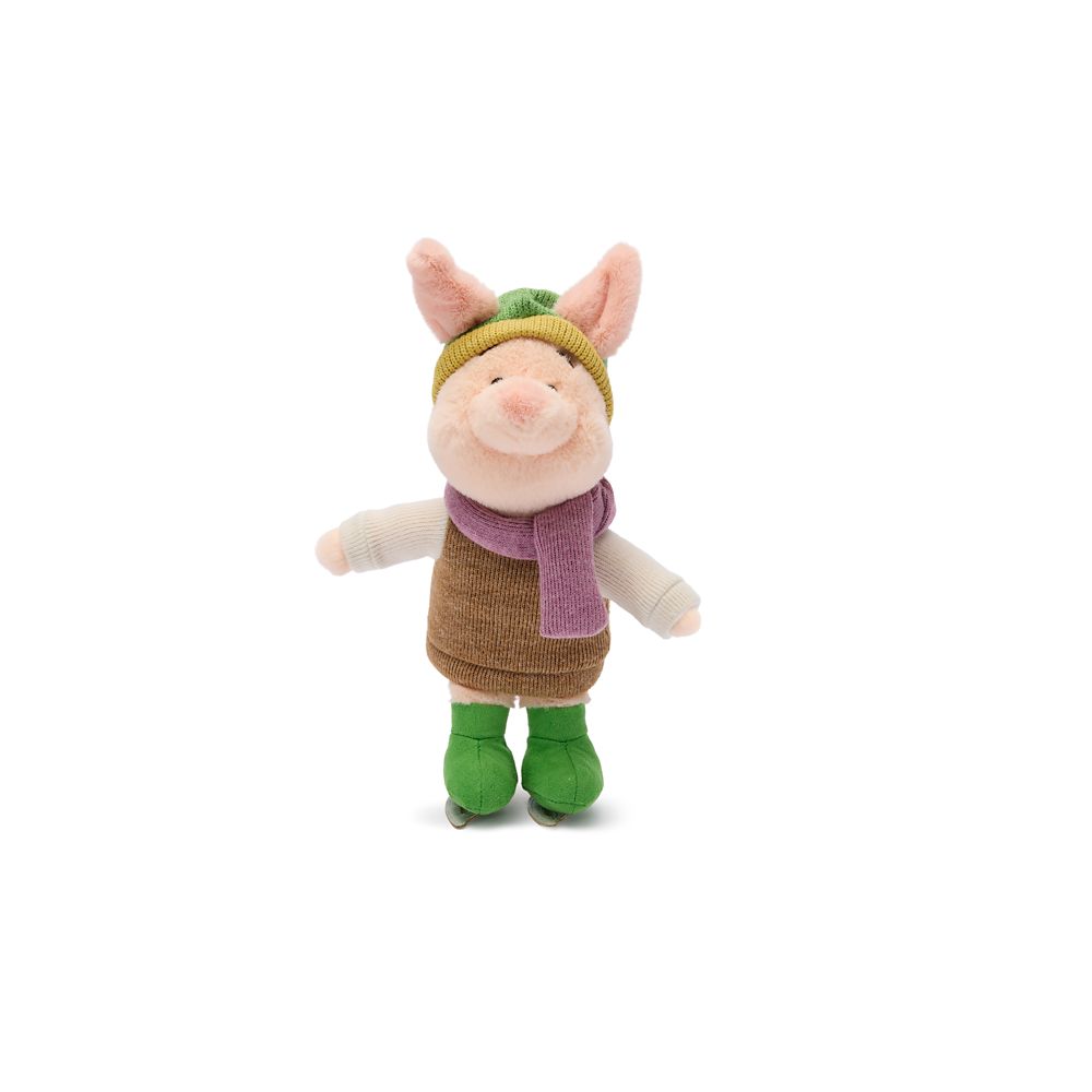 Piglet Ice Skating Plush  Winnie the Pooh  9 1/2  Disney Store Europe  Exclusive