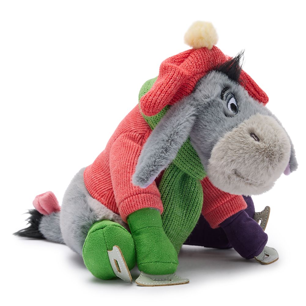 Eeyore Ice Skating Plush - Winnie the Pooh - 6 3/4'' - Disney Store Europe - Exclusive