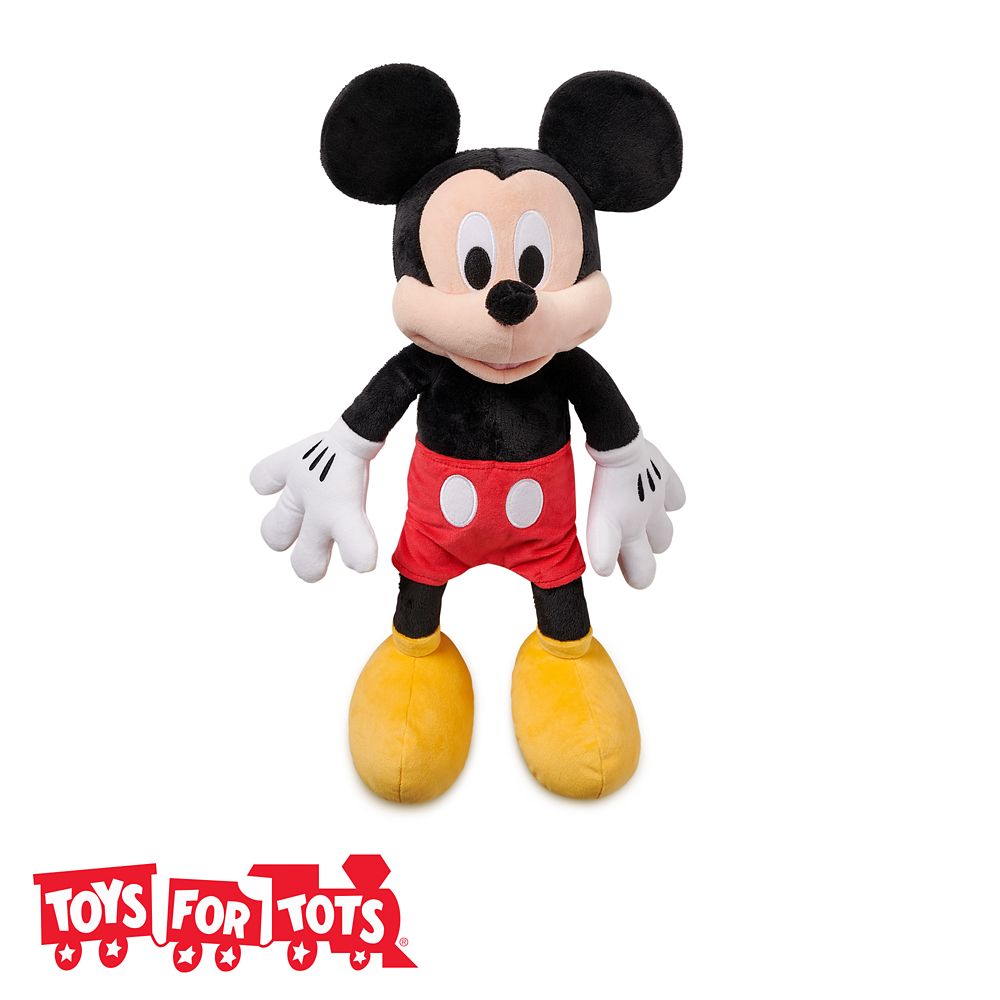 Mickey Mouse Plush Medium 17 3/4'' Toys for Tots Donation Item Official shopDisney