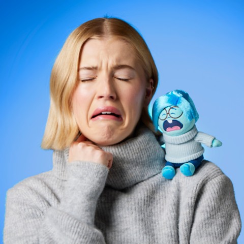 Мягкие игрушки Disney Sadness Magnetic Shoulder Plush – Inside Out 2 – Mini 5 1/2''