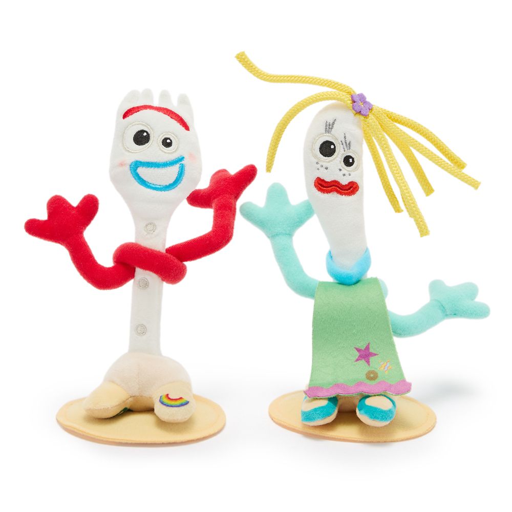 Forky and Karen Beverly Magnetic Shoulder Plush Set &ndash; Toy Story 5 &ndash; Mini 7''