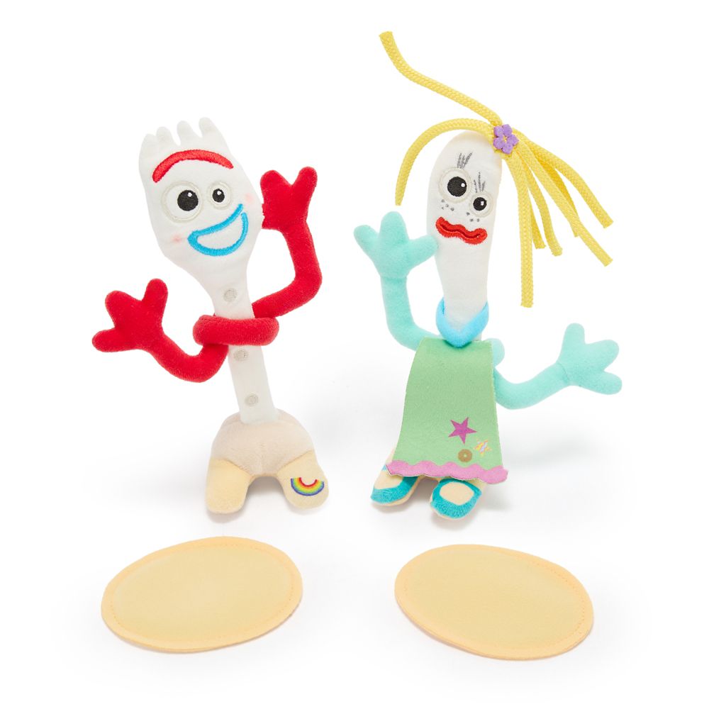 Forky and Karen Beverly Magnetic Shoulder Plush Set &ndash; Toy Story 5 &ndash; Mini 7''