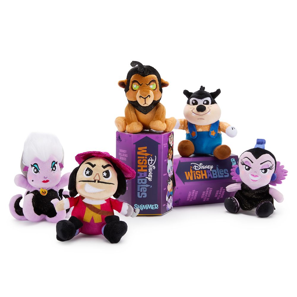 Disney Wishables Shimmer Mystery Plush Disney Villains 5 Limited Release