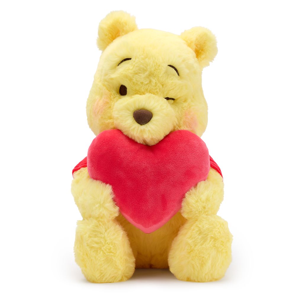 Winnie the Pooh with Heart Plush &ndash; 13'' &ndash; Disney Store Japan