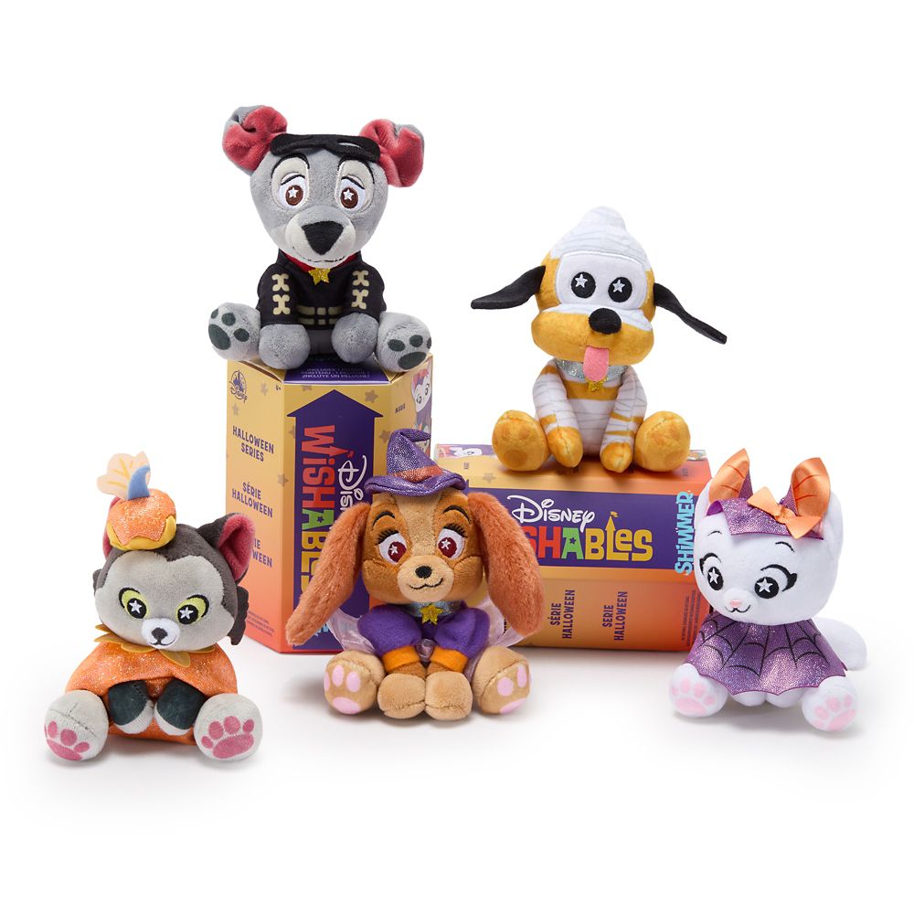 Disney Wishables Shimmer Mystery Plush &ndash; Disney Cats and Dogs Halloween Series &ndash; 4'' &ndash; Limited Release