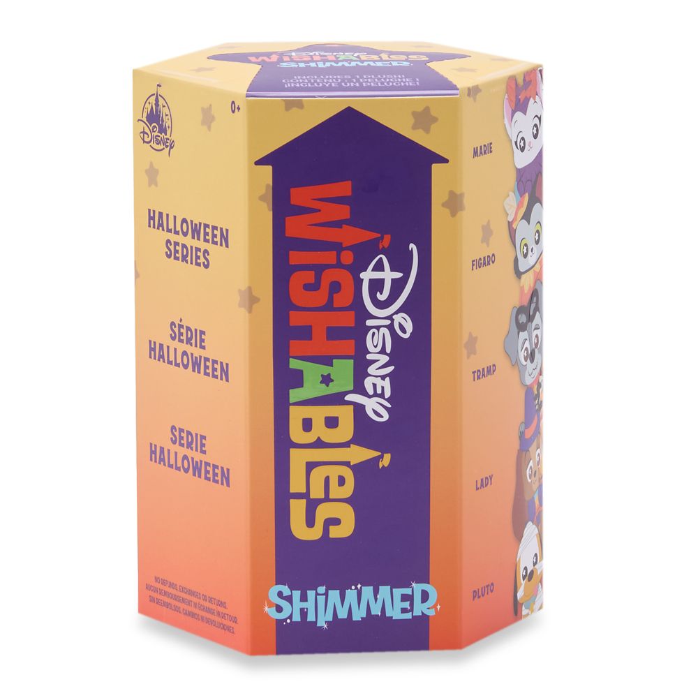 Disney Wishables Shimmer Mystery Plush &ndash; Disney Cats and Dogs Halloween Series &ndash; 4'' &ndash; Limited Release
