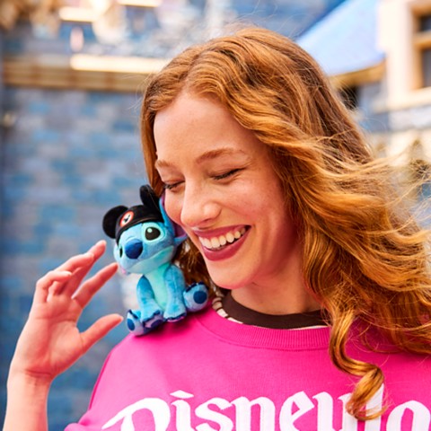 Мягкие игрушки Disney Stitch Mouseketeer Ear Hat Shoulder Plush – 6 1/2''
