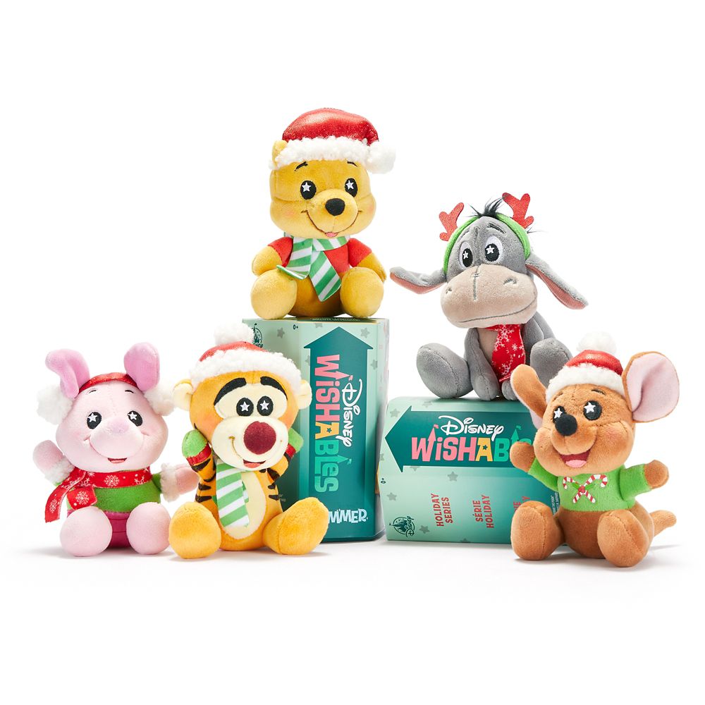 Disney Wishables Shimmer Mystery Plush &ndash; Winnie the Pooh Holiday &ndash; 5'' &ndash; Limited Release
