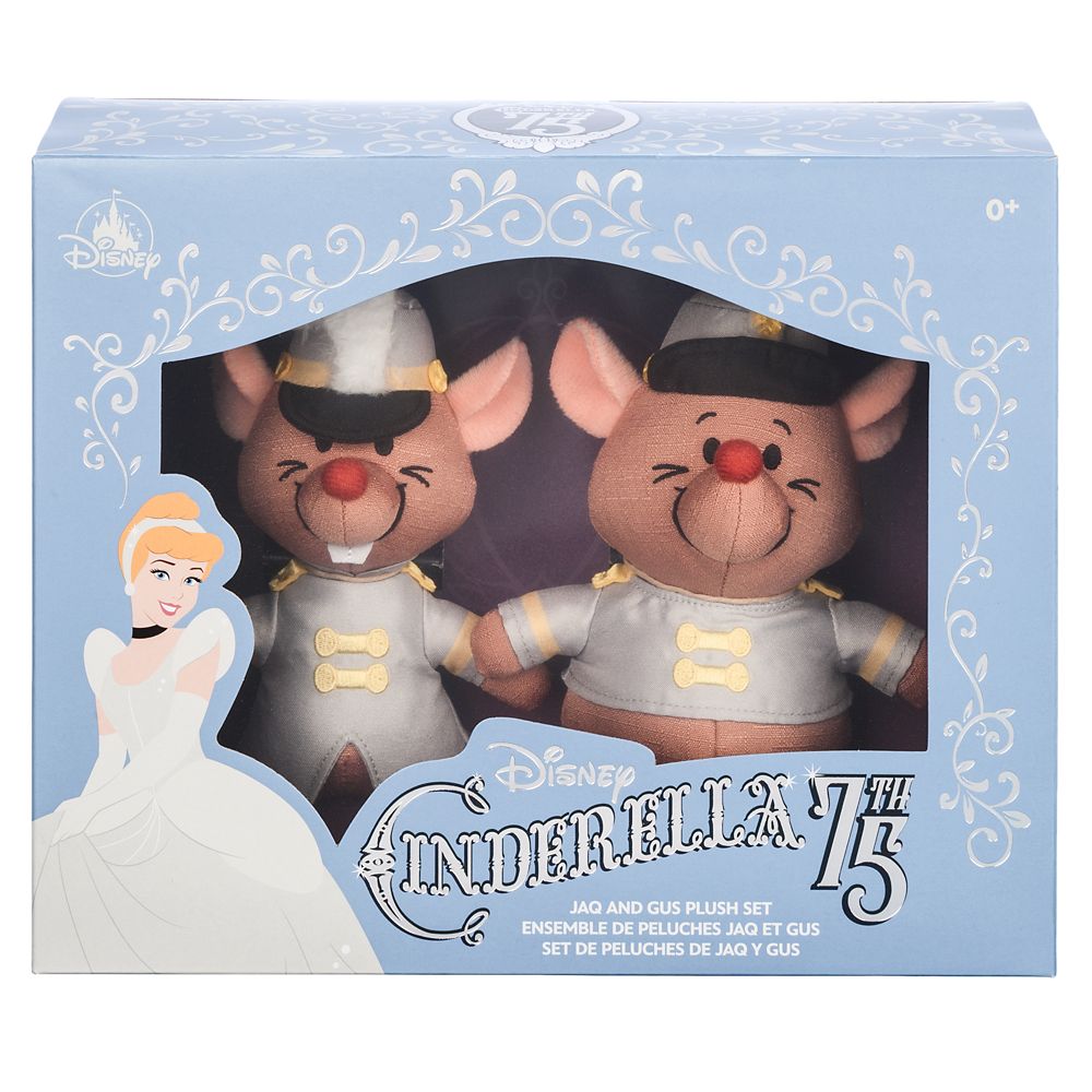 Jaq and Gus Plush Set – Cinderella 75th Anniversary – Small 7 1/2'' H