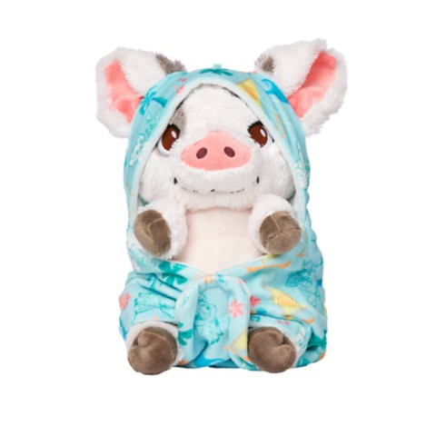 Мягкие игрушки Disney Pua Plush with Blanket Pouch – Moana – Disney Babies – Small 12''