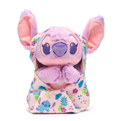 Мягкие игрушки Disney Angel Plush with Blanket Pouch – Lilo & Stitch – Disney Babies – Small 12''