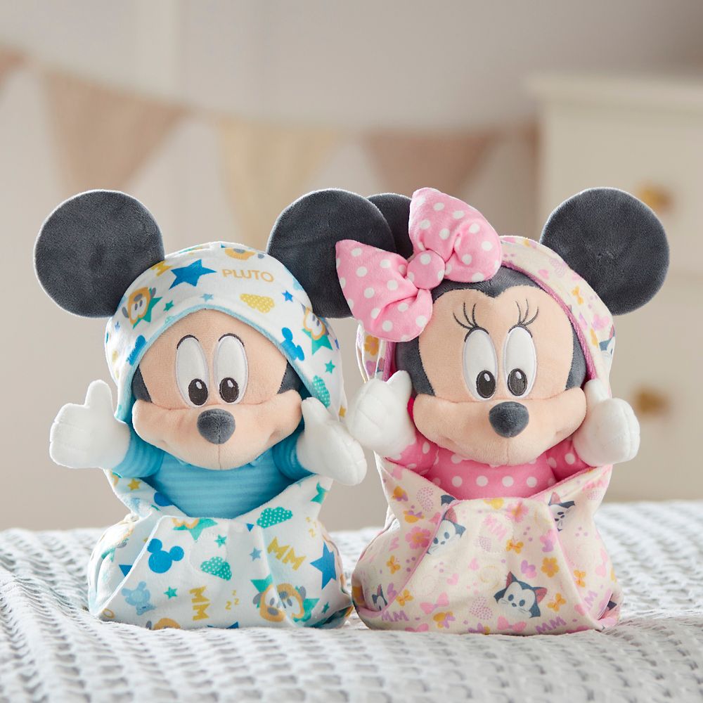 Mickey Mouse Plush in Swaddle &ndash; Disney Babies &ndash; Small 11 1/2''