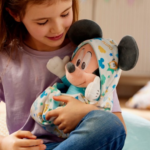 Детские мягкие игрушки Disney Mickey Mouse Plush in Swaddle – Disney Babies – Small 11 1/2''