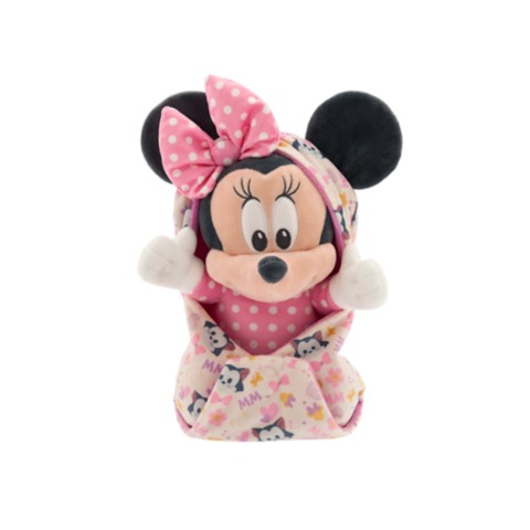 Детские мягкие игрушки Disney Minnie Mouse Plush in Swaddle – Disney Babies – Small 11''