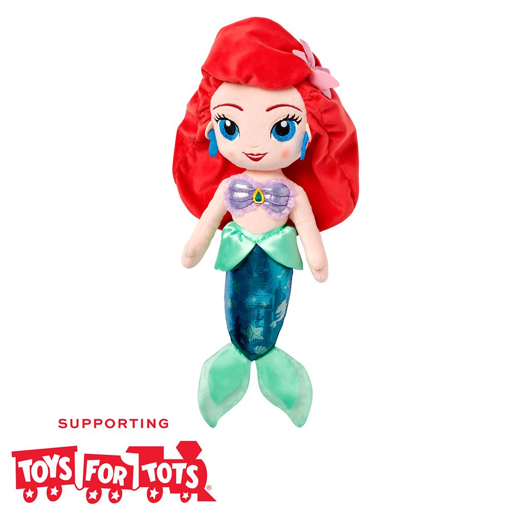 Ariel Plush Doll – The Little Mermaid – 14 1/2'' – Toys for Tots Donation Item