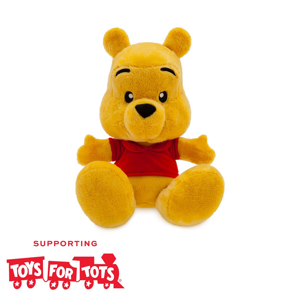 Winnie the Pooh Big Feet Plush – Small 10'' – Toys for Tots Donation Item