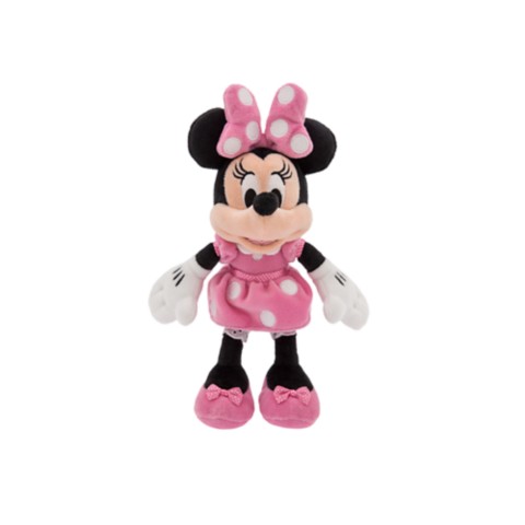Детские мягкие игрушки Disney Minnie Mouse Plush – Pink – Mini Bean Bag – 8 1/4''