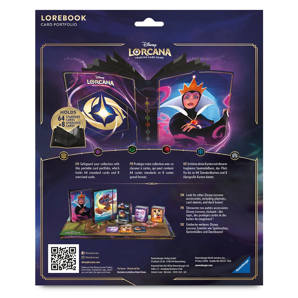 Evil Queen Lorebook Card Portfolio by Ravensburger - Disney Lorcana Trading Card Game - Snow White and the Seven Dwarfs