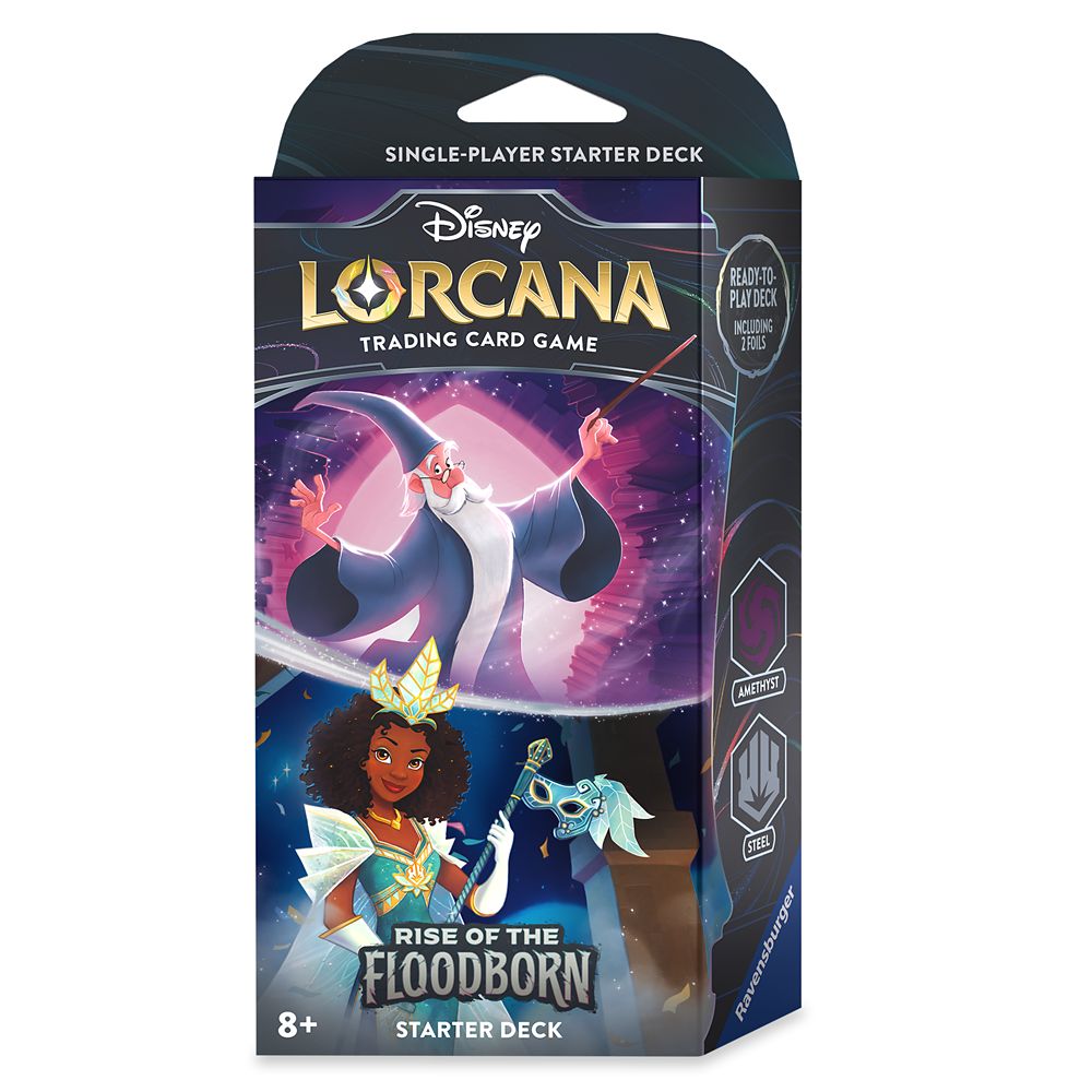 Disney Lorcana Trading Card Game by Ravensburger &ndash; Rise of the Floodborn &ndash; Starter Deck &ndash; Merlin and Tiana