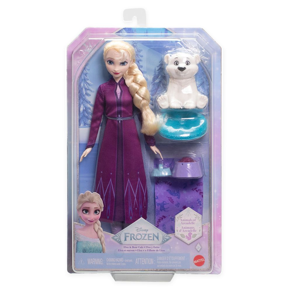 Elsa and Bear Cub Doll Set  &ndash;&nbsp;Animals of Arendelle by Mattel &ndash; Frozen