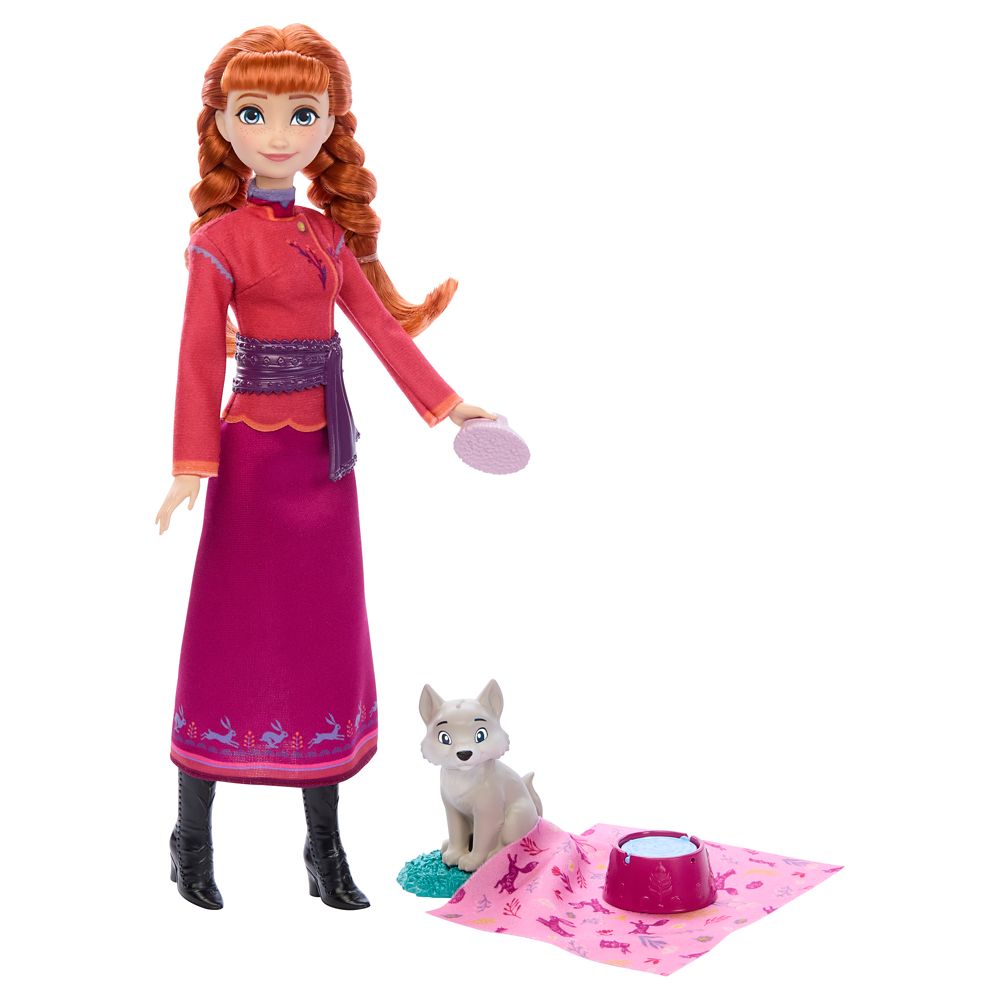Anna and Wolf Cub Doll Set  – Animals of Arendelle by Mattel – Frozen