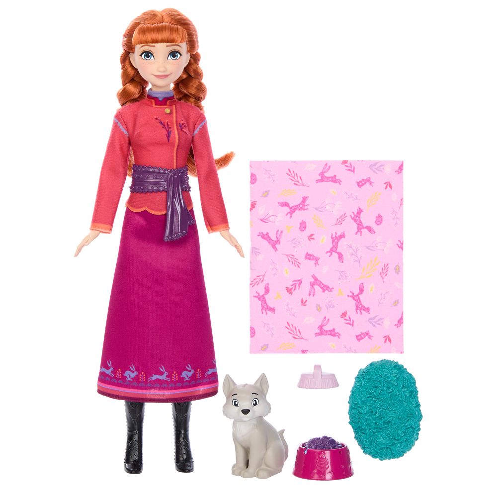 Anna and Wolf Cub Doll Set  - Animals of Arendelle by Mattel - Frozen