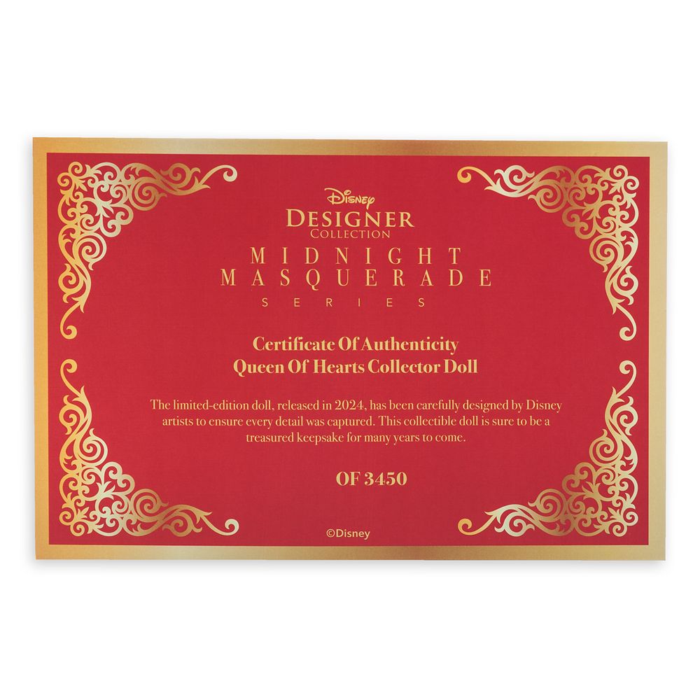 Queen of Hearts Limited Edition Doll - Alice in Wonderland - Disney Designer Collection Midnight Masquerade Series - Fashionably Late - 12 1/2''
