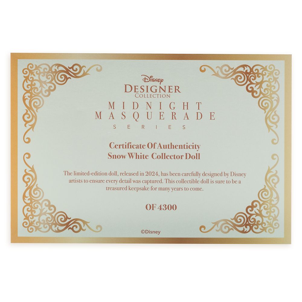 Snow White Limited Edition Doll - Snow White and the Seven Dwarfs - Disney Designer Collection Midnight Masquerade Series - Fashionably Late - 12''