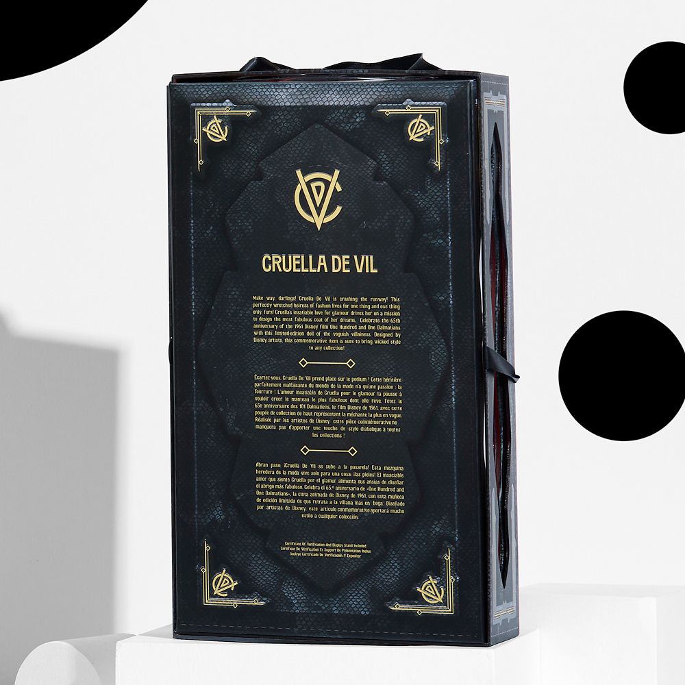 Cruella De Vil Limited Edition Doll &ndash;101 Dalmatians 65th Anniversary &ndash; Limited Edition &ndash; 16''