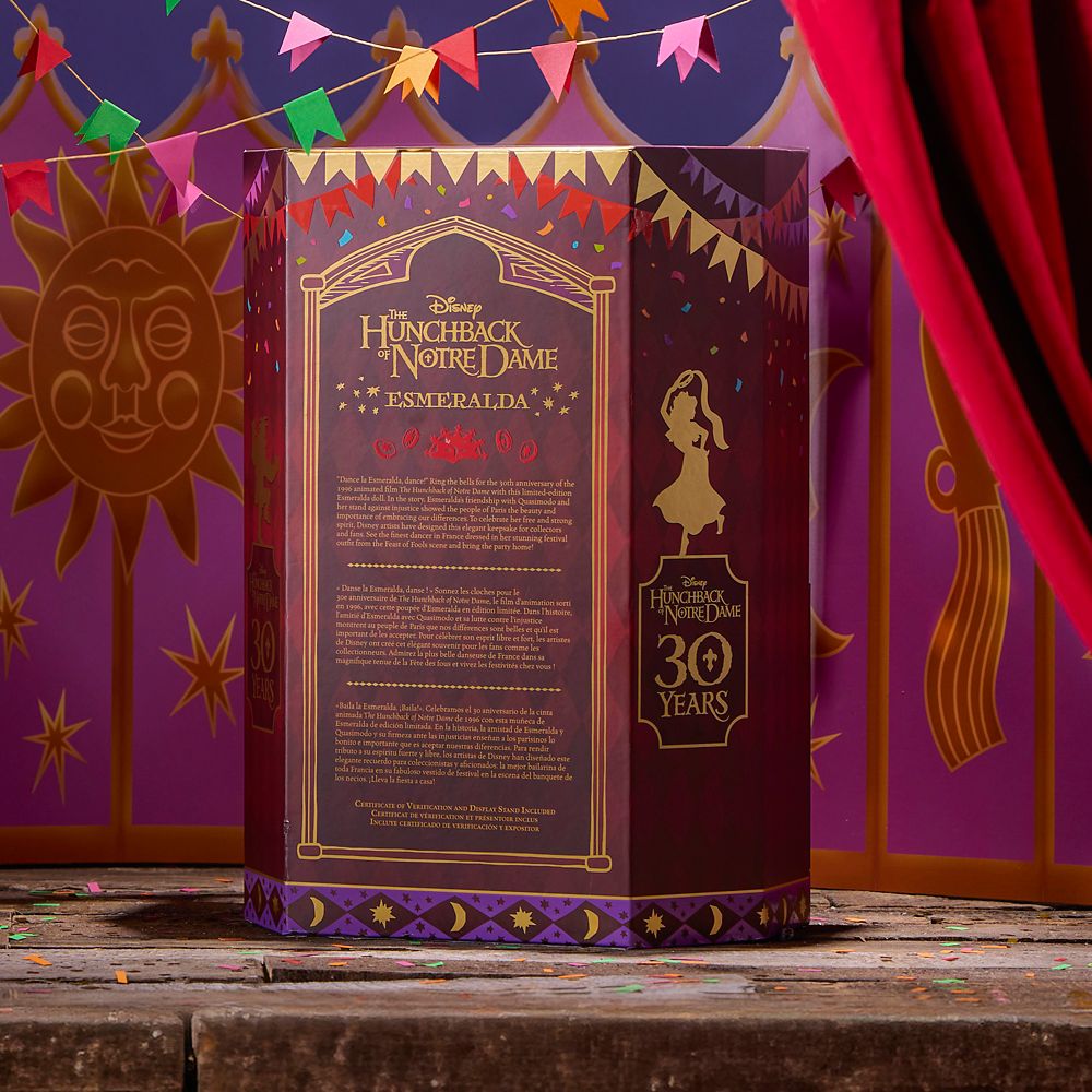 Куклы Disney Esmeralda Limited Edition Doll – The Hunchback of Notre Dame 30th Anniversary – 16'' – D23: The Ultimate Disney Fan Event — фото 10