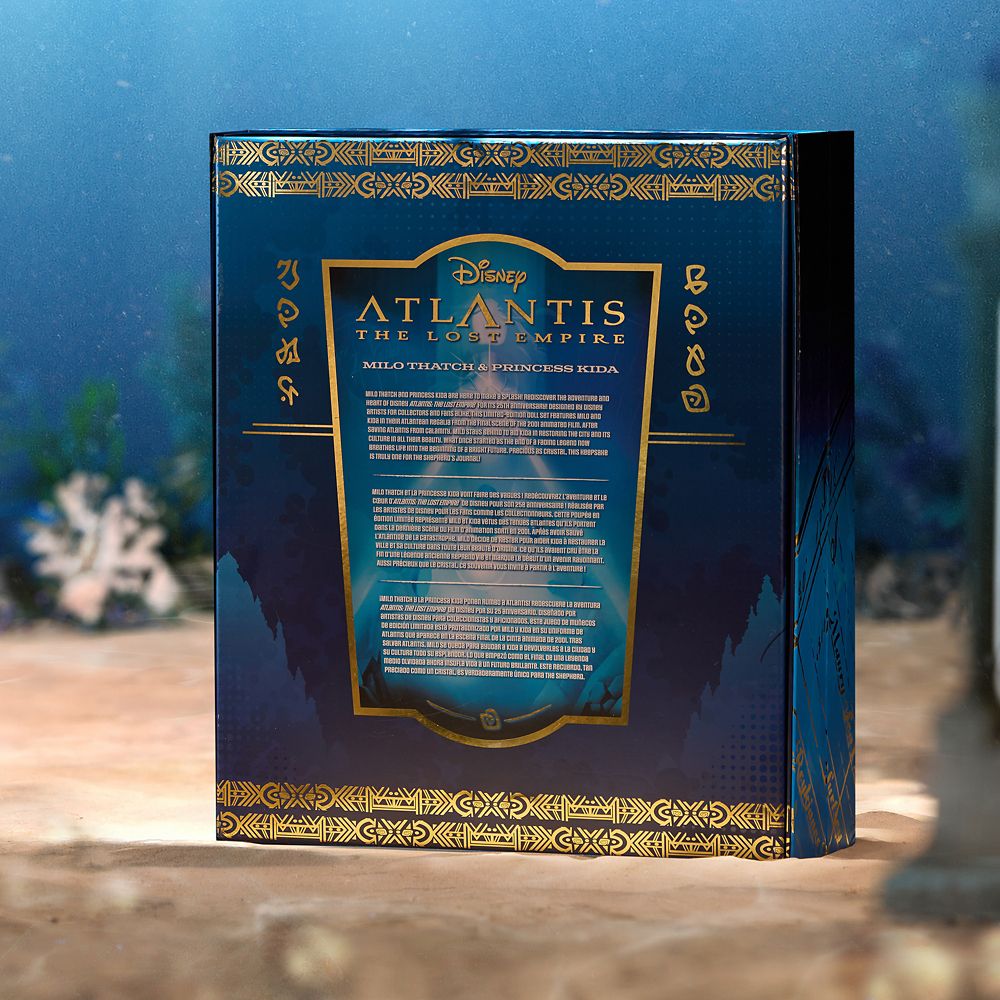 Milo Thatch and Princess Kida Limited Edition Doll Set &ndash; Atlantis: The Lost Empire 25th Anniversary &ndash; 17'' &ndash; D23: The Ultimate Disney Fan Event
