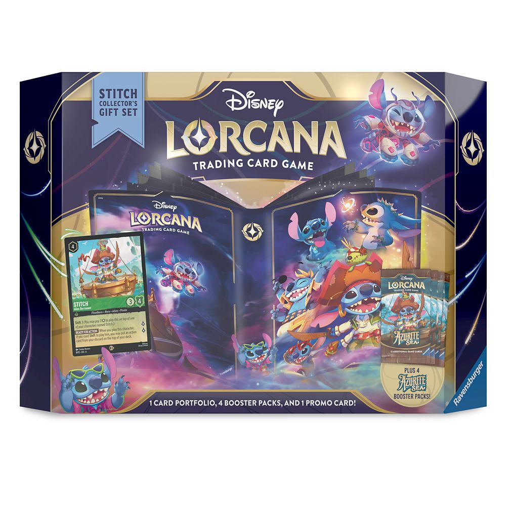 Disney Lorcana Trading Card Game by Ravensburger &ndash;  Stitch Collector's Gift Set &ndash; Azurite Sea