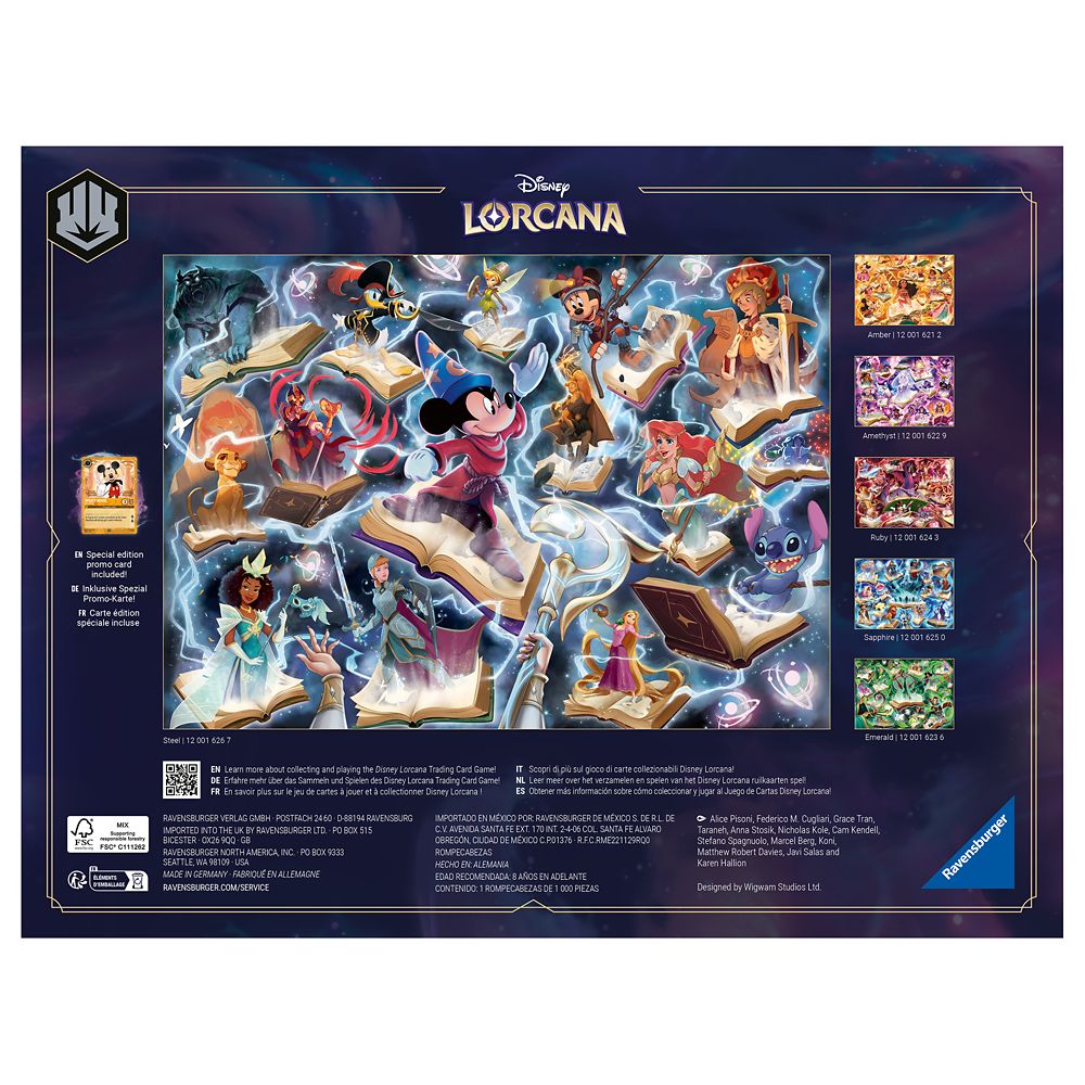 Disney Lorcana Trading Card Game Puzzle by Ravensburger &ndash; Steel