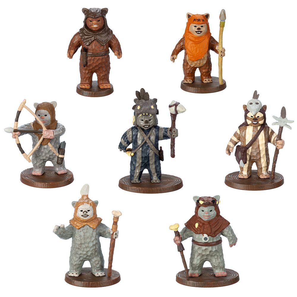 Ewok Figurine Set Star Wars Return of the Jedi 40th Anniversary Disney Store